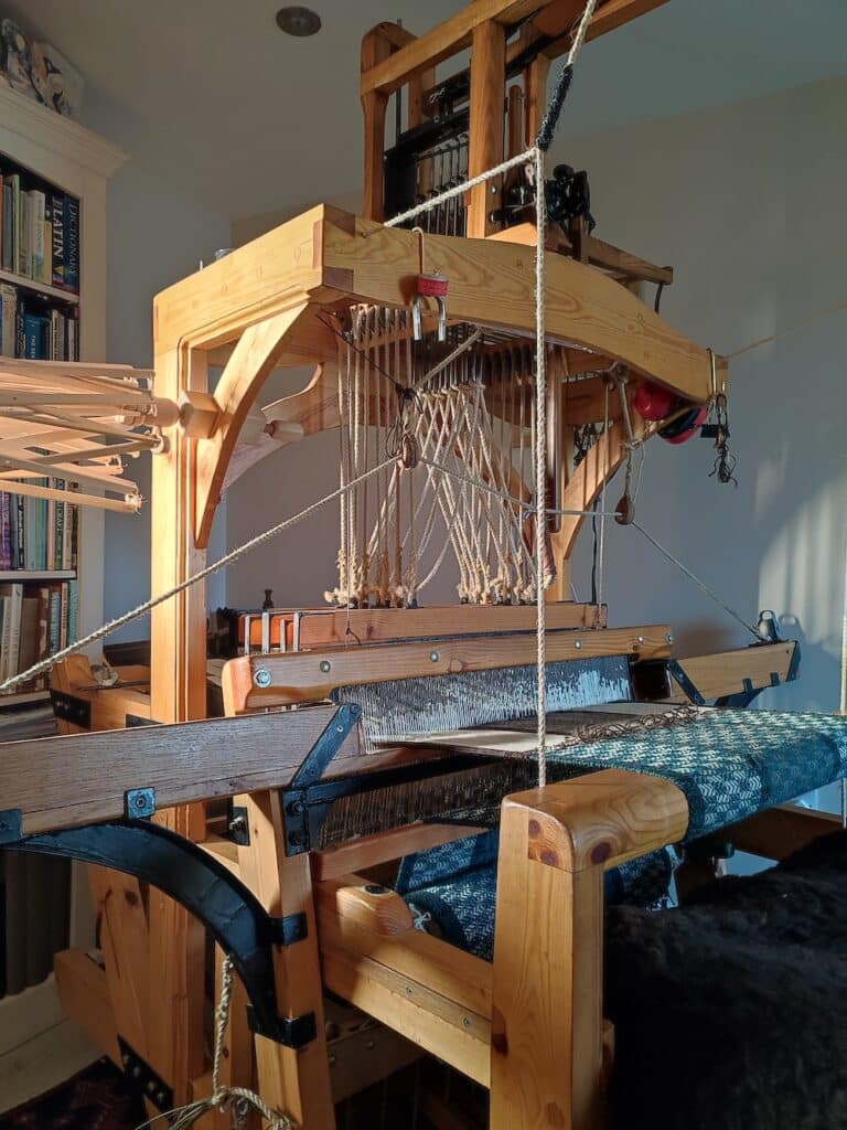 The loom that my partner, and traditional ship’s rigger, built for me